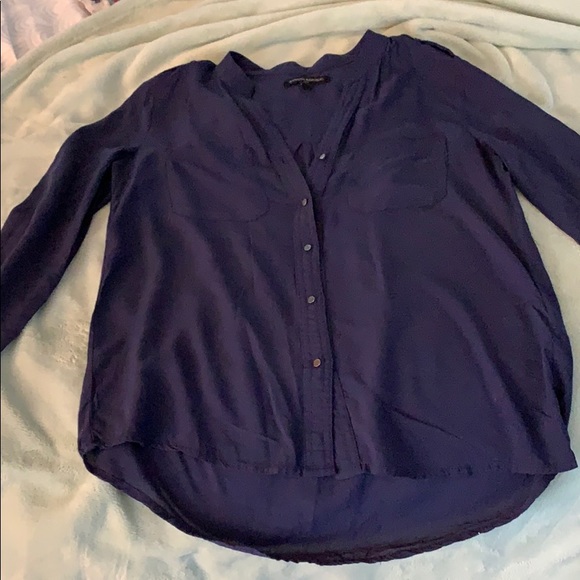 Navy blue banana republic button down - Picture 4 of 8